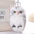 thumbnail image 4 of Naierhg Artificial Fur Fluffy Owl Pendant Keyring Keychain Car Bag Hang Decoration, 4 of 8