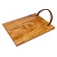 thumbnail image 1 of Godinger 64010 14 in. Wood Tray with Leather Handles, 1 of 1