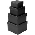 thumbnail image 1 of Small Gift Boxes with Lids for Presents Assorted Sizes Nested Black Bridesmaid Boxes Set of 4 for Birthday Proposal Bridal Showers Wedding Christmas Crafting Anniversary, 1 of 6
