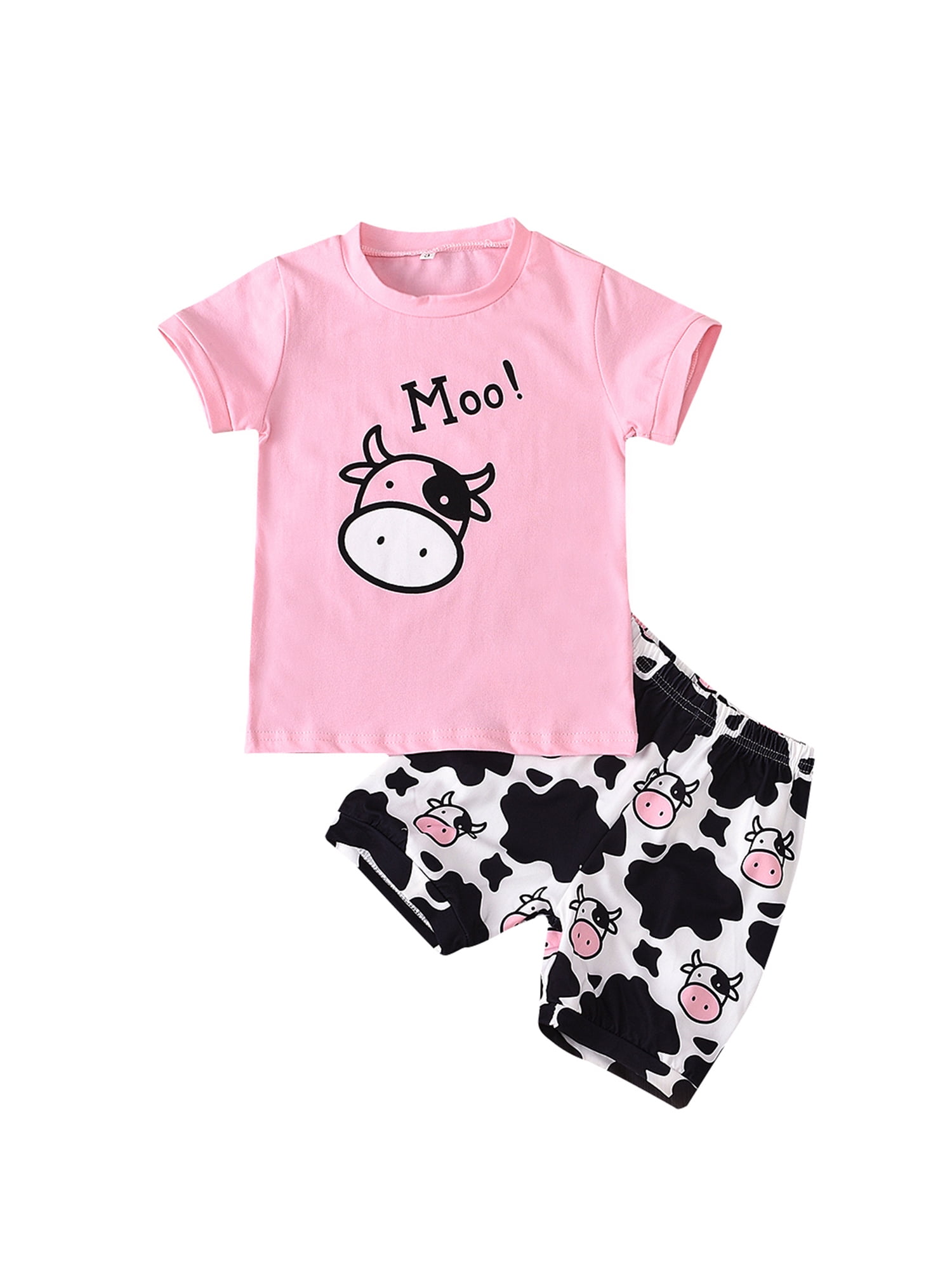 Shirt + Shorts Set 2Pcs Clothes Pink 