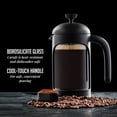 thumbnail image 2 of OVENTE Cafetera de prensa francesa, té y espresso de 20 onzas, vidrio de borosilicato resistente al calor con sistema de acero inoxidable de 4 filtros, jarra portátil sin BPA, perfecta para cerveza fr, 2 of 5