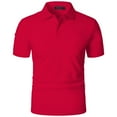 thumbnail image 2 of Jalioing Men's Golf Shirt Collared Short Sleeve Button Shirts Solid Color Classic Work Tops Summer Clothes, 2 of 6
