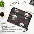 thumbnail image 6 of WOBOGO Skull Burgundy Roses Pattern Expanding File Folder Letter Size Accordion Filing Organizer 13 Pocket Separate Organ Pocket, 6 of 7