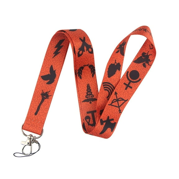 Anime Source Percy Jackson Camp Half Blood Orange Lanyard Greek Gods Keychain ID Badge Holder