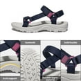 thumbnail image 4 of CAMEL Women's Hiking Sandals Adjustable Comfort Sandals Outdoor Footbed Casual Flat Sandal Summer Trekking Blue, 4 of 9