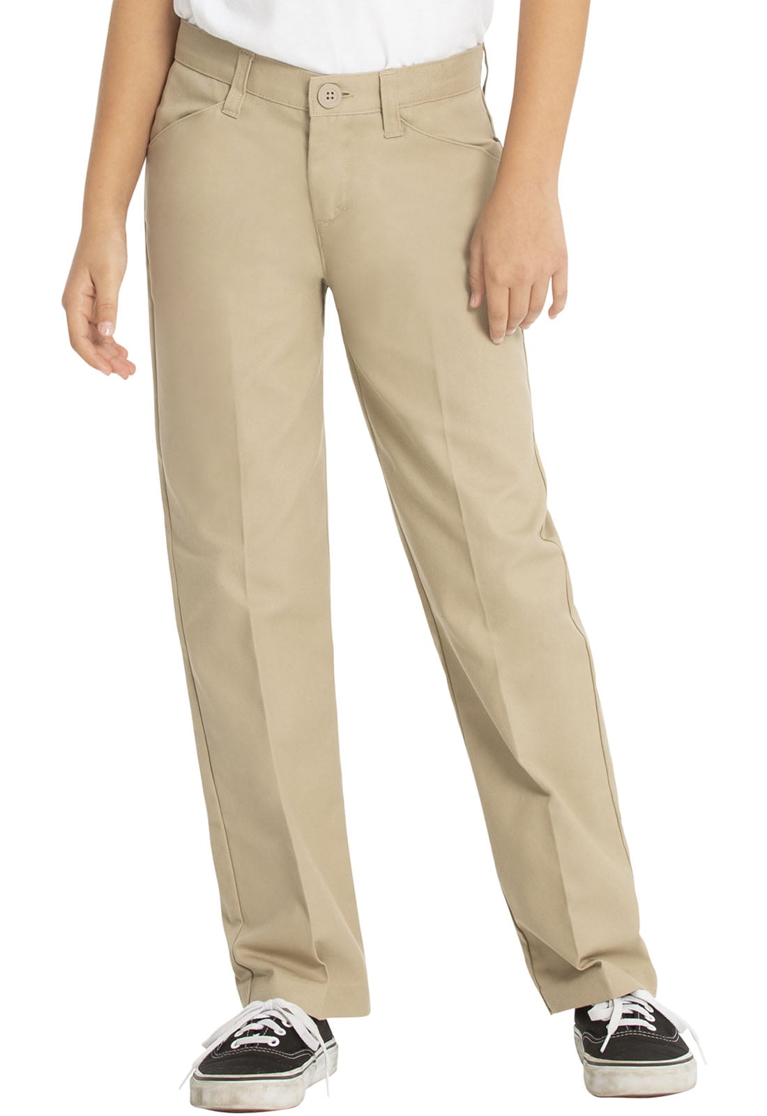 Juniors' Flat Front Low Rise School Uniform Pant