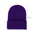 thumbnail image 5 of D-GROEE Unisex Classic Warm Winter Hats Woolen Yarn Roll up Edge Knit Cuff Beanie Cap Daily Beanie Hat, 5 of 5