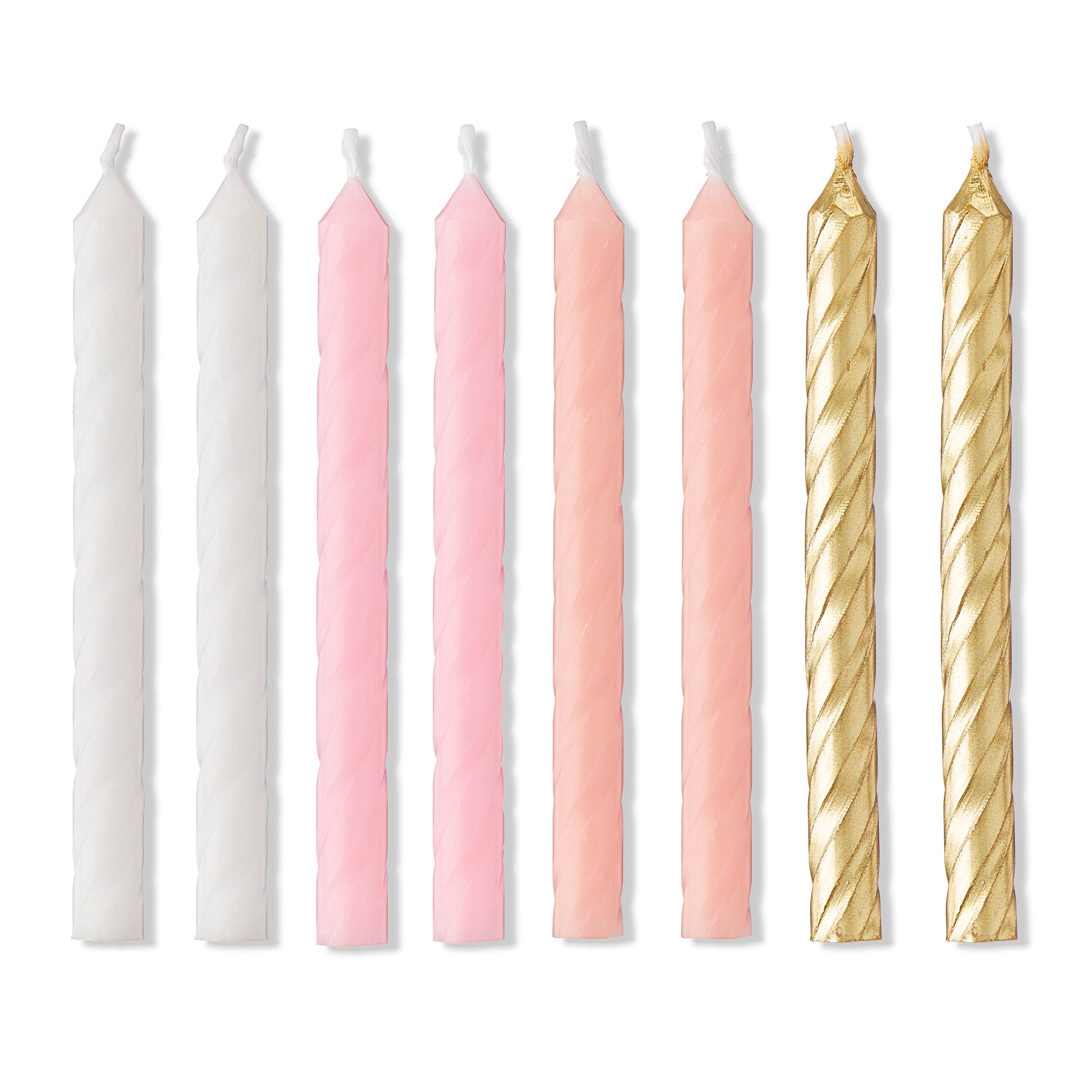 Assorted Color Spiral Birthday Candles, 8 Count, by Way To Celebrate