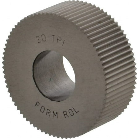 

Made in USA 1-1/4 Diam 90° Tooth Angle 20 TPI Standard (Shape) Form Type HSS Straight Knurl Wheel 1/2 Face Width 1/2 Hole Circular Pitch Bright Finish Series PH