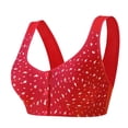 thumbnail image 2 of 2026 Daisy Bras for Older Women Front Closure Wireless Push up Bras Everyday Wirefree Comfortable Sleep Bralettes Red 40, 2 of 6