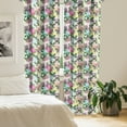 thumbnail image 2 of Ambesonne Floral Curtains, Blooms Beauty, Pair of 28"x84", Multicolor, 2 of 5