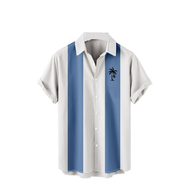 Camisas casuales de manga corta estilo hawaiano de moda de verano para hombres Pompotops oipoqjl45349