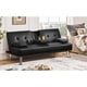 thumbnail image 4 of Modern Faux Leather Sofa Bed Convertible Folding Futon With Armrest Home Recliner Home Furniture for Living Living Room Sofas My Lux Decor Round, 4 of 8