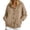 Khaki, variant on Plain Knitted Hoodies for Women Fall Winter Long Sleeve Loose Casual Button Down Hooded Cardigan Sweatshirt with Pockets