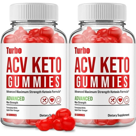 2 Pack Turbo ACV Keto Gummies Turbo ACV + Keto Advanced Keto Formula Plus Apple Cider Vinegar Keto Gummies Dietary Supplement B12 Beet Root Juice Men Women 120 Gummies
