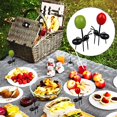 thumbnail image 3 of TORUBIA 36 Pcs Fruit Forks Bistro Cocktail Forks Tasting Appetizer Forks Set Mini Cake Forks, Cute Ants Design (Ant) Black, 3 of 9