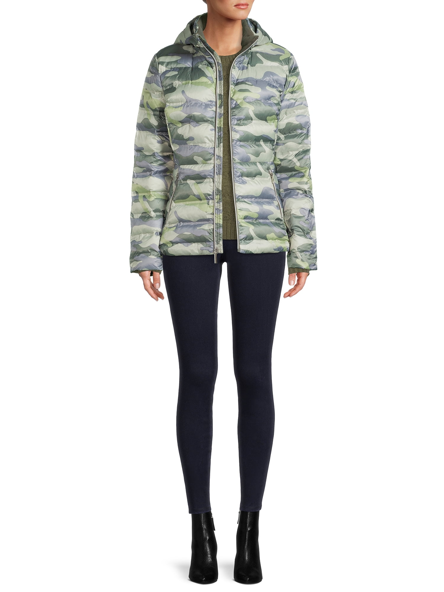 Time and Tru Women’s and Plus Puffer Bubble Jacket