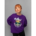 thumbnail image 2 of Vibin’ Since Day One - Cool Retro Emoji Smiley Graphic Women's Sweatshirt, 2 of 4