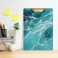 thumbnail image 6 of FMSHPON Ocean Turquoise Clipboard Hardboard Wood Nursing Clip Board and Pull for Standard A4 Letter 13x9 inches, 6 of 7