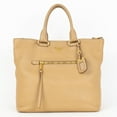 thumbnail image 1 of Pre-Owned Prada Tan Front Pocket Large Shopping Tote Handbag Vitello Daino Leather, 1 of 10