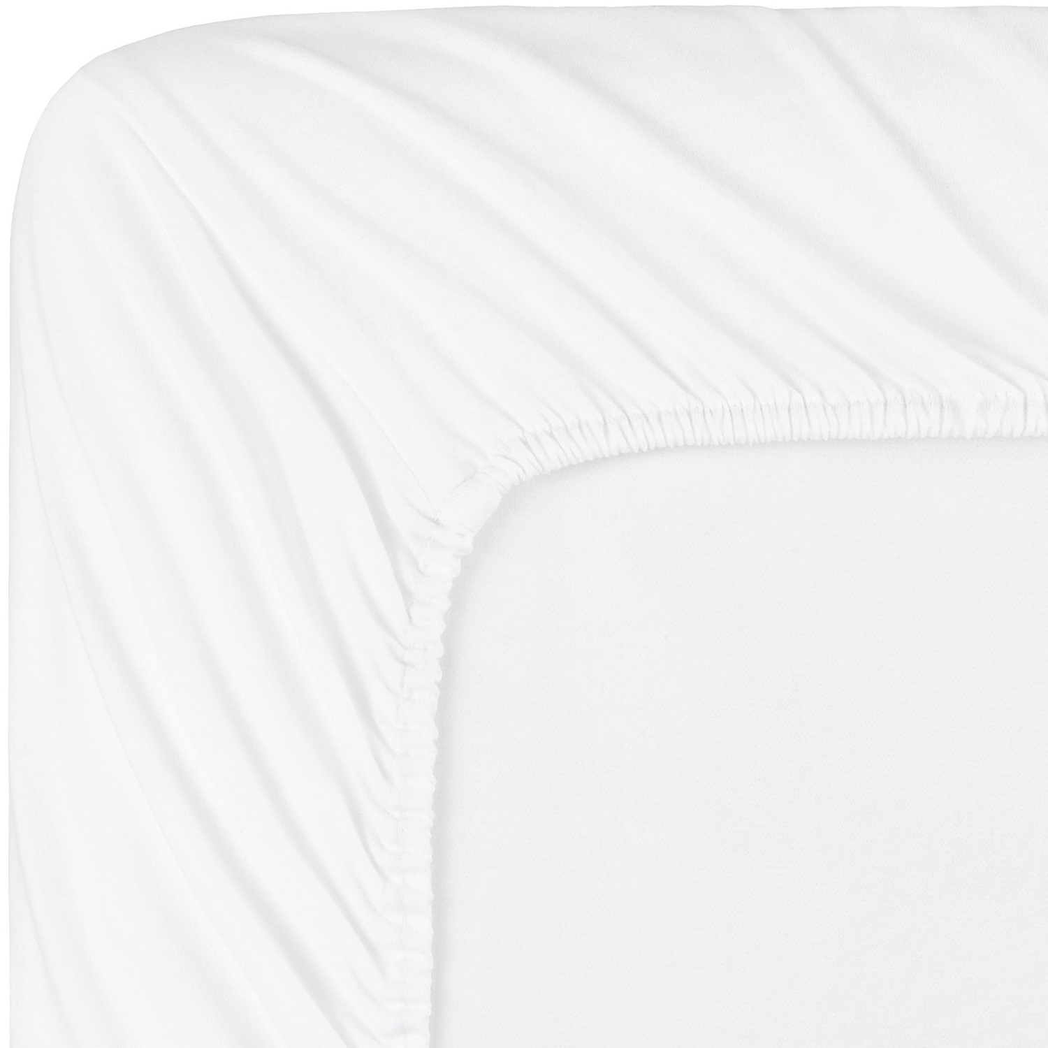Mellanni Jersey Sheet Set 4 Piece 100% Cotton Deep Pocket Bed Sheets and Pillowcases, Queen, White - image 4 of 9