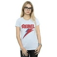 thumbnail image 2 of David Bowie Womens Distressed Rebel Cotton T-Shirt, 2 of 3