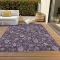 thumbnail image 6 of Addison Rugs Chantille Indoor/Outdoor Transitional Floral Plum Washable Rectangle Rug, 3' x 5', 6 of 6