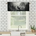 thumbnail image 3 of Wolf Kitchen Curtain Valances Wildlife Animal Foggy Forest Pine Trees Woodland Thermal Insulated Room Darkening Curtain for Dinning Room 54 by 18 in, 1 Panel, 3 of 6