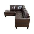 thumbnail image 4 of Star Home Living Corp Chris Faux Leather Left Facing Sectional Brown, 4 of 9