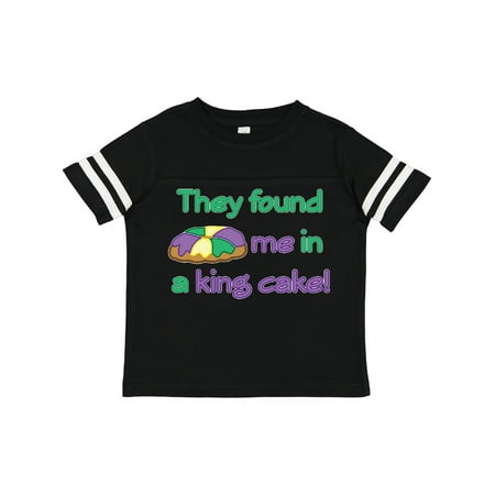 

Inktastic They Found Me in a King Cake Gift Toddler Boy or Toddler Girl T-Shirt