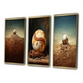 thumbnail image 3 of Designart "Pitcher s Mound in Baseball II" Sports Framed Wall Art Set Of 3 - Beige Sport Baseball Frame Gallery Wall Set For Home Decor, 3 of 6