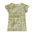 thumbnail image 5 of MKOSPLRT Girls' Tie Dye Tops Ruffle Sleeve Crew Neck Summer Shirts Casaul Loose T Shirts Breathable Going Out Tshirts 3-14 Years, 5 of 9