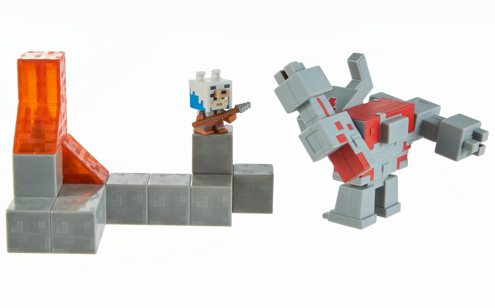 Minecraft Dungeons Mini Battle Box with Redstone Monstrosity, Valorie Character and Lava Set Piece