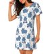 thumbnail image 2 of Disketp Cute Hippos para Camisón Corto de Manga Corta para Mujeres, Camisón Cómodo con Escote Redondo, Bonito y Confortable, 2 of 6