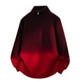 thumbnail image 2 of FRSASU Men's Big Tall Quarter Zip Sweater Mock Neck Wool Gradient Pullover Sweaters Fall Winter Casual Knit Pullovers Red, 2 of 4