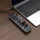 thumbnail image 5 of USB 3.0 Power Adapter 7 Ports Aluminum Alloy Splitter Hub USB Hub 3.0 USB Multi Extender Switch 1.2M, 5 of 5