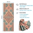 thumbnail image 2 of Multicolor Geometric Boho Pattern Hot Yoga Mat Towel Non Slip for Hot Yoga - Quick-Drying Yoga Mat Cover with 4 Corner Pockets with Travel Bag - Hot Yoga Towel Non Slip 70"x26", 2 of 6