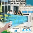 thumbnail image 5 of Luku 1800 CFM Swamp Cooler, Evaporative Air Cooler with Remote Control and 4 Ice Packs, 3 Wind Speeds and Modes, Air Cooler for Outdoor/Indoor Use, 8.4 Gallon, 5 of 8