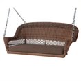 thumbnail image 1 of Pemberly Row Balançoire de Porche en Osier Miel avec Coussin Brun, 1 of 1