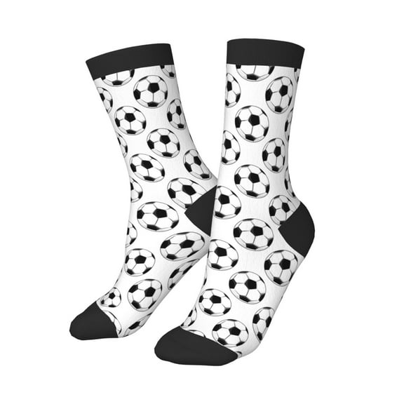Kids Girls Boys Socks - white soccer balls football Comfort Breathable Crew Socks for Boys Girls Kids, Soft Athletic Running Socks for Boys Socks 6-10 Years Old