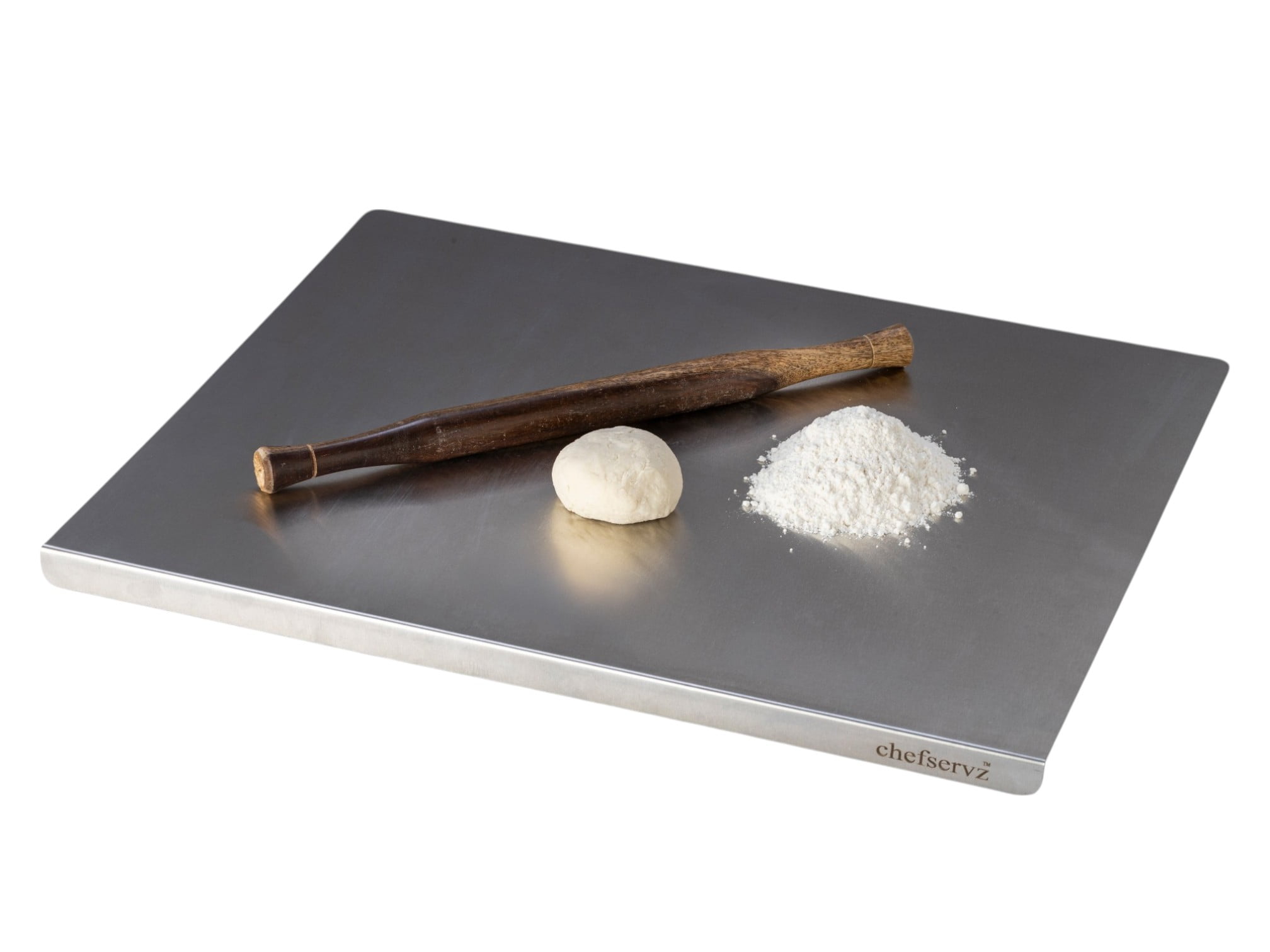 Chefservz Stainless Steel Cutting Board for Multi-Purpose Use 15.8" L x 11.8" W (40 x 30 cm)