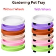 thumbnail image 3 of Manunclaims Round Flower Pot Tray, 13''/14'' Heavy Duty Flower Planter Stand Base Holder, Plant Pallet Caddy Plant Stand, 2 Styles - with/without Wheels, 3 of 7