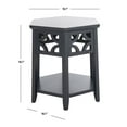 thumbnail image 3 of SAFAVIEH Connor Geometric Hexagon End Table w/ Shelf, Charcoal Grey, 3 of 8