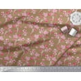 thumbnail image 2 of Soimoi Cotton Duck Fabric Leaves & Rose Floral Print Fabric by The Yard 42 Inch Wide, 2 of 3