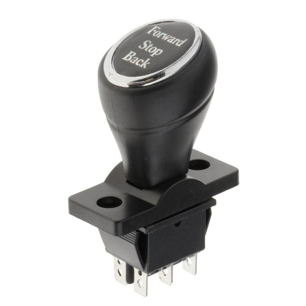 Interruptor de palanca de mando para cochecito infantil, duradero, de 6 pines y 3 posiciones, CA 125-250 V Negro con deflector