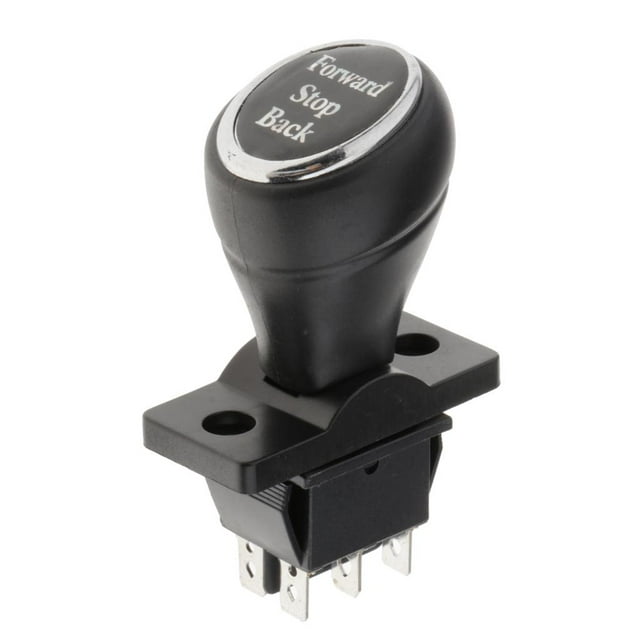 Interruptor de joystick Zulema Reemplazo del Interruptor de mando de empuje del coche para niños 6 pines 3 posiciones AC125-250V Negro con deflector