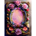 thumbnail image 1 of Cuadros Decorativos 5D bricolaje taladro redondo completo diamante pintura flor kit decoración del hogar arte artesanía(5) Wdftyju de costura negro 4 estilos, 1 of 9