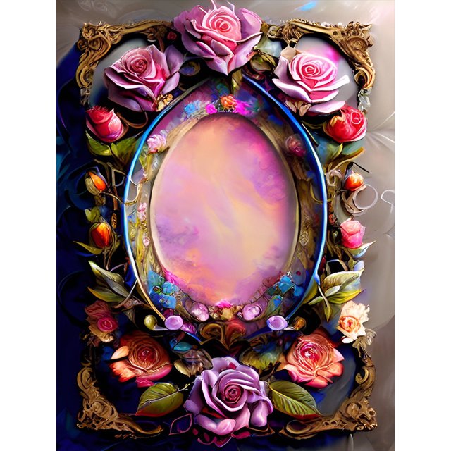 Cuadros Decorativos 5D bricolaje taladro redondo completo diamante pintura flor kit decoración del hogar arte artesanía(5) Wdftyju de costura negro 4 estilos