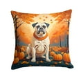thumbnail image 2 of White Boxer Fall Fabric Decorative Pillow 14 in x 14 in, 2 of 2