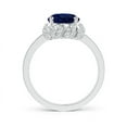 thumbnail image 2 of Angara Natural 3.3 Ct. Blue Sapphire with Diamond Side Stones Ring in 14K White Gold for Women (Ring Size: 12), 2 of 8